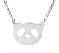 HJLJKG 925 Sterling Silver Panda Necklace For Women And Girls, Tiny Face Charm, Jewelry, Red Locket, Coin Pendant