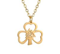 HJLJKG 925 Sterling Silver Patricks Day Necklaces For Women And Men, Patrick Symbol Charm Necklace Shamrock Lucky Three Leaf Heart Trinity Knot Triquetra, Beads Bulk