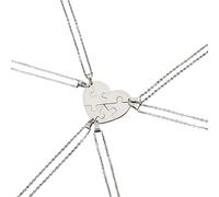 HJLJKG 925 Sterling Silver Puzzle Piece Necklace For Women And Men, Love Heart Pendant 2/3/4/5/6 Pieces, Millennium Necklace, Autism Men