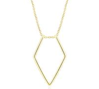 HJLJKG 925 Sterling Silver Ring Holder Necklace For Women, Geometric Pendant 45cm Long, Wishbone Necklace, Rhombus
