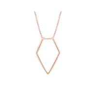 HJLJKG 925 Sterling Silver Ring Holder Necklace For Women, Geometric Pendant 45cm Long, Wishbone Necklace, Rhombus