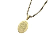 HJLJKG 925 Sterling Silver Saint Michael Necklace For Women And Men, Medallion Necklace, Faith Protection Chain Amulet, Pendant Men