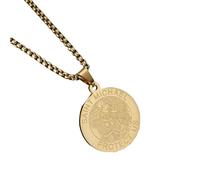 HJLJKG 925 Sterling Silver Saint Michael Necklace For Women And Men, Medallion Necklace, Faith Protection Chain Amulet, Pendant Men