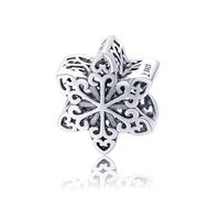 HJLJKG 925 Sterling Silver Snowflake Pendant Fit Women Snake Or Necklace Silver Jewelry