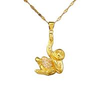 HJLJKG accessories 925 Sterling Silver Women And Men, Animal Necklaces, Cage Charm, Necklace For Girls, Monkey King Pendant Birthday Gift
