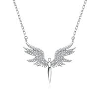 HJLJKG accessories Wings Pendant Necklaces Women Jewelry - Guardian For Girls, Sterling Silver Angel Necklace