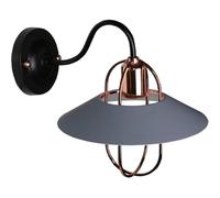 HJLJKG Adjustable Retro Wall Light with Switch,Vintage Industrial Black Wall Lights Fixture with On Off E27 Indoor Wall Lamps for Home Bedroom Kitchen Wall Mounted Lighting(Grey)
