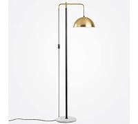 HJLJKG American Bedroom Floor Lights Metal Lamp Shade Bedside Lamp Marble Base Reading Lamp Push Button Piano Lamp/MAX Standing Lamp for Bedroom Study Living Room