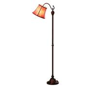 HJLJKG American Style Retro Floor Lights for Bedroom Vertical Floor Lights Farmhouse Reading Lamp Linen Lamp Shade Gooseneck/MAX