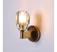 HJLJKG Brass Light Clear Glass Shade Flush Mount Lamp Vanity Mirror Copper Hallway Bedroom Bedside Lamps Indoor Decor Wall Wash Lights