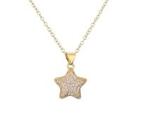 HJLJKG Cadena de clavícula unisex Stell Trend Light Luxury Star Cz Stone Cz High Gift Jewelry Fashion Accesorios creativos para mujeres y hombres, A, A