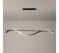 HJLJKG Ceiling Chandeliers, Linear Metal Pendant Light, Long Strip Kitchen Island Hanging Lamp, Minimalist Above Dining Table Suspension Lights,Wall Lamp