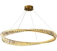 HJLJKG Ceiling Pendant Light,Luxury Crystal Chandelier, Gold Two Circles During Lamp,- Ring Crystal Chandelier,Light