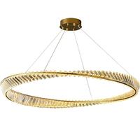 HJLJKG Ceiling Pendant Light,Luxury Crystal Chandelier, Gold Two Circles During Lamp,- Ring Crystal Chandelier,Light