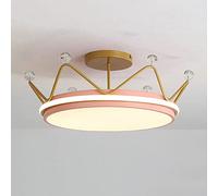 HJLJKG Chandelier, Crown Shape Nordic Creative Flush Mount Ceiling Light White Light 6000K is Not Adjustable Ceiling Lamp High Light Transmittance Acrylic lampshade Ceiling Lights Home Lighting
