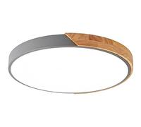 HJLJKG Chandelier, Flush Mount Fixture LED Ceiling Light Creative Wood Ultra-Thin Ceiling Lamp and Adjustable Three-Color Light Energy Saving Ceiling Lighting for Bedroom Decoration Lig