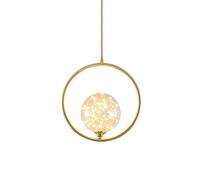 HJLJKG Chandelier, Luxurious and Style Hanging Lamp, LED Base Pendant Light, High-Grade Metal Chandeliers Lampshade, Kitchen and Bedroom Corridor Decoration Lamp Glass.(A)