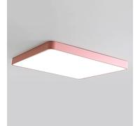 HJLJKG Chandelier, Rectangular Iron LED Flush Mount Ceiling Light Color Large Home Interior Ceiling Lamp 3000K-6000K Three Colors Adjustable Ceiling Lighting for Bedroom, Guest Room, Children'