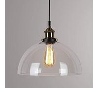 HJLJKG Chandelier, Retro Mediterranean Style Chandelier Lampshade Clear Glass Ceiling Lights Shade Industrial Pendant Light Featuring an E27 Hanging Lamp Holder for Home Cafe Loft Restaurant