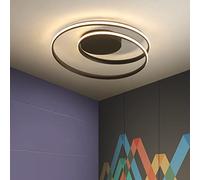 HJLJKG Chandelier, Ring Shape LED Ceiling Light Fixtures, Dimmable Semi Flush Mount Ceiling Light with Remote Control, 19.7 Inch Romantic Dining Room Light Fixture, Chandeliers for Bedrooms