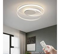 HJLJKG Chandelier, Ring Shape LED Ceiling Light Fixtures, Dimmable Semi Flush Mount Ceiling Light with Remote Control, 19.7 Inch Romantic Dining Room Light Fixture, Chandeliers for Bedrooms