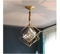 HJLJKG Copper Ceiling Lamp - Luxury American Crystal Aisle Chandelier, Compatible with Duplex Building Study, with a Suspended,Wall Lamp