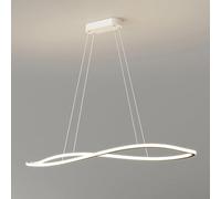 HJLJKG Dimmable Pendant Light with Remote Control | Adjustable Height Geometric Linear Chandelier 3000K-6000K | Lighting Fixture for Kitchen Island, Dining Room & Billiard Room(Black,120cm)