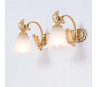 HJLJKG European Wall Light Copper Glass Wall Lamp European Antique Brass Wall Light ,Wall Lamp