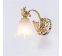 HJLJKG European Wall Light Copper Glass Wall Lamp European Antique Brass Wall Light ,Wall Lamp