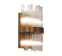 HJLJKG European Wall Light - Luxury Glass Wall Light Gold Wall Lamp Living Room TV Background Patch Wall Fixture Bedroom Bedside Wall Lights Compatible with Corridor Aisle,Wall Lamp