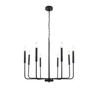 HJLJKG Farmhouse Chandelier Brass Gold and Black Candle Chandelier Ceiling Hanging Light Fixture Rustic Chandelier,Wall Lamp