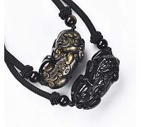 HJLJKG Feng Shui,Feng Shui Wealth Necklace/Pi Yao Dragon Avatar Necklace Adjustable Chakra Gemstone Crystal Amulet for Money Good Luck Couple Men Women