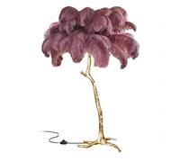 HJLJKG Floor Lamp, Feather Reading Standing Lamps with 3 Color Dimmable Standing Lamp Floor Feather Lamps for Living Room Bedroom Office Decor