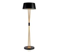 HJLJKG Floor Lamp Floor Lamp Metal Standing Lamp 3 Light Heads for Living Room Tall Lamps Fabric Lampshade High Pole Lamp Standing Lamp (Color : Black)