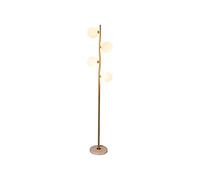 HJLJKG Floor Lamp Lámpara de Pie 4 Lights Floor Lamp w/Marble Base for Living Room Nordic Luxury Dual Control Standing Reading Light Gold Vertical Tall Pole Lamp for Bedroom Office Study Reading