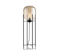 HJLJKG Floor Lamp Lámpara de Pie Nordic Floor Lamp with Shelf Minimalist Iron and Glass Standing Lamp Vertical Loft Light Foot for Living Room Bedroom