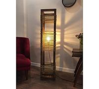 HJLJKG Floor Lamp Made in Turkey Solid Wood Corner Lamp Jute Rope Lampadaire Offices Kitchen Living Room Pendant Lampshade (Body Color : Brown)