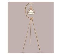 HJLJKG Floor Lamp Nordic Copper Golden Triangle Vertical Floor Lamp Living Room Sofa Decorative Lamp Bedroom Bedside Reading Lamp Standing Light (Color : Warm Light)