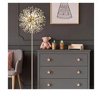 HJLJKG Floor Lamp Nordic Creative Dandelion Crystal Floor Lamp Living Room Bedroom Hotel Lamp Marble Decoration Vertical Corner Lamp Room Decoration (Lampshade Color : D50xH170cm Chrome) (D40xH