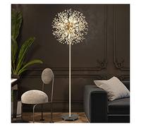 HJLJKG Floor Lamp Nordic Wind Net Red Dandelion Crystal Floor Lamp Living Room Guest House Vertical Lamp Bedroom Bedside Shop Chandelier Room Decoration (Lampshade Color : Golden Large) (Golden