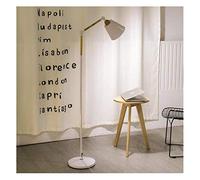 HJLJKG Floor Lamp Reading American Living Room Fashion European Bedroom Creative Nordic Reading Solid Wood (Size : White)