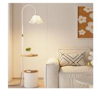 HJLJKG Floor Lamp with Table Creative Petals Floor Lamp with Wood Tray, Nightstand with Floor Lamp, Mid Century Standing Lamps Floor Lamps for Living Room
