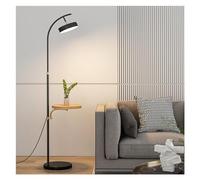 HJLJKG Floor Lamp with Table Floor Lamp with Table Attached Marble Arched Floor Lamp Curved Tall Shelf Standing Lamp for Living Room, Office, ° Rotatable Shade Floor Lamps for Living Room(Natural)