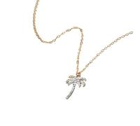 HJLJKG Girls accessories 925 Sterling Silver Coconut Pendant Hawaii Beach Vocation, Palm Tree Necklaces For Women, Tropical Necklace