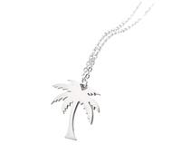 HJLJKG Girls accessories 925 Sterling Silver Coconut Pendant Hawaii Beach Vocation, Palm Tree Necklaces For Women, Tropical Necklace