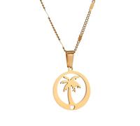 HJLJKG Girls accessories 925 Sterling Silver Coconut Pendant Hawaii Beach Vocation, Palm Tree Necklaces For Women, Tropical Necklace