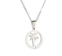 HJLJKG Girls accessories 925 Sterling Silver Coconut Pendant Hawaii Beach Vocation, Palm Tree Necklaces For Women, Tropical Necklace