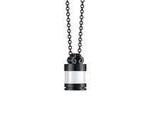 HJLJKG Girls Accessories 925 Sterling Silver Dog Urn Necklace For Women and Men, Glass Bottle Tube Keepsake Pendant Vial Memorial Cylinder Pet Ash Urn, Urns Ashes Large,