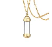 HJLJKG Girls Accessories 925 Sterling Silver Dog Urn Necklace For Women and Men, Glass Bottle Tube Keepsake Pendant Vial Memorial Cylinder Pet Ash Urn, Urns Ashes Large,