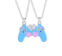 HJLJKG Girls accessories 925 Sterling Silver For Women And Men, Set Magnetic Koala Bear Pendant, Cute Love Splicing Stickman Couple, Magnet Necklaces Broken Heart, Connecting Necklace